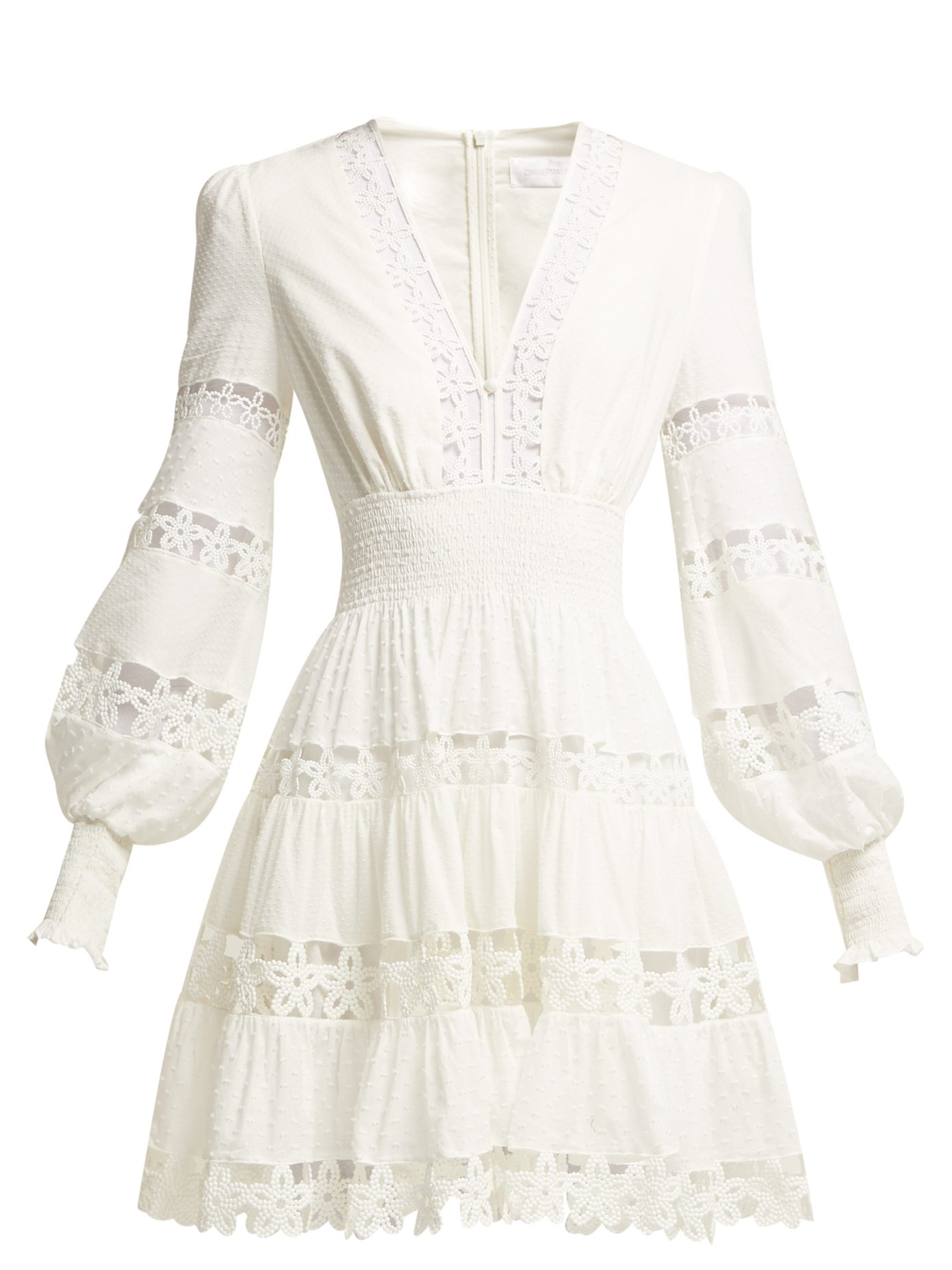 zimmermann white mini dress