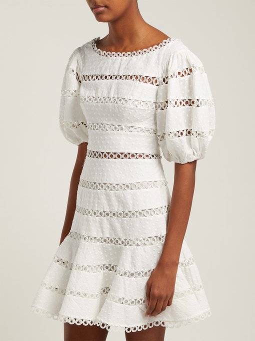 linen blend mini dress