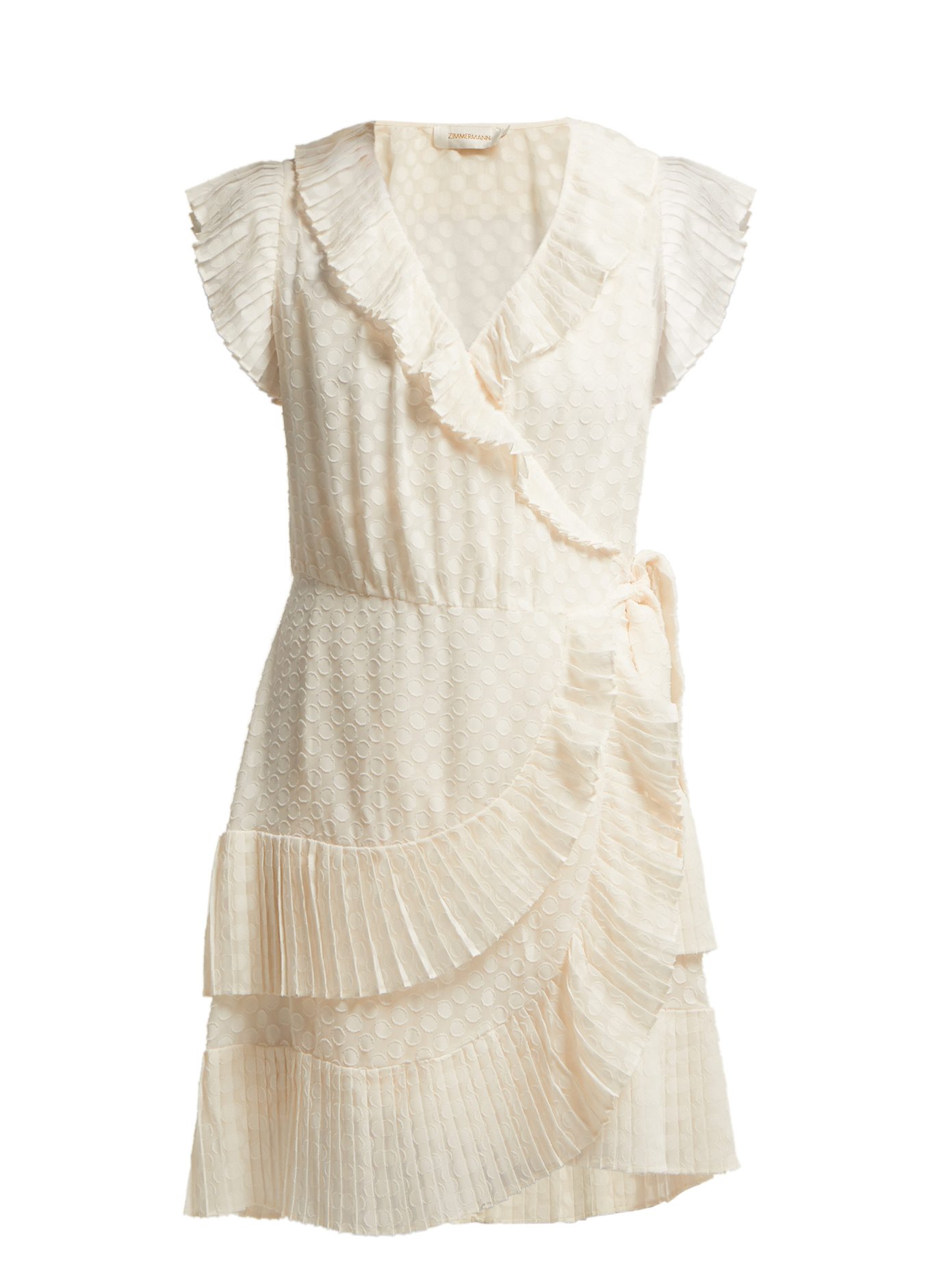 zimmermann plisse wrap dress