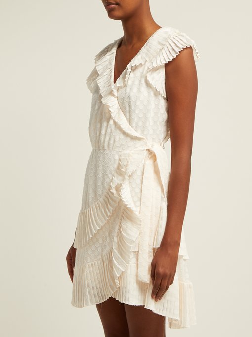 zimmermann plisse wrap dress