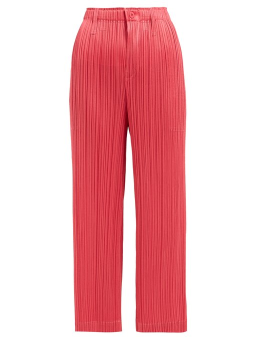 straight leg cropped trousers