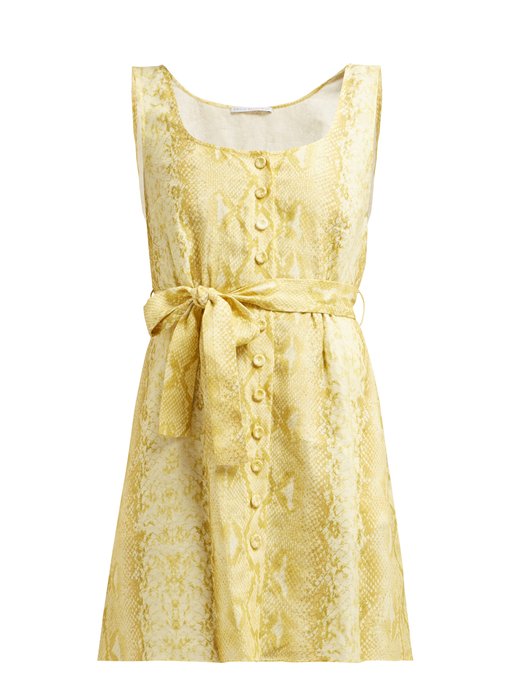 yellow linen dress uk