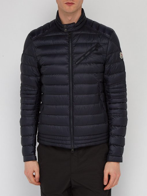 Royat quilted-shell down biker jacket 