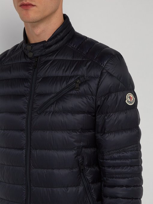 Royat quilted-shell down biker jacket 