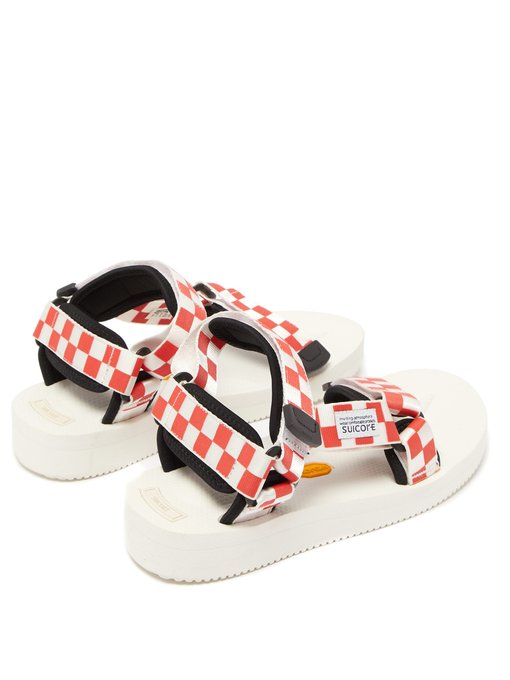 checkerboard sandals two strap