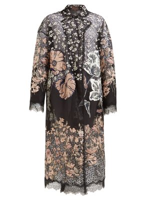 Runette floral-embroidered tulle lamé coat | Biyan | MATCHESFASHION US