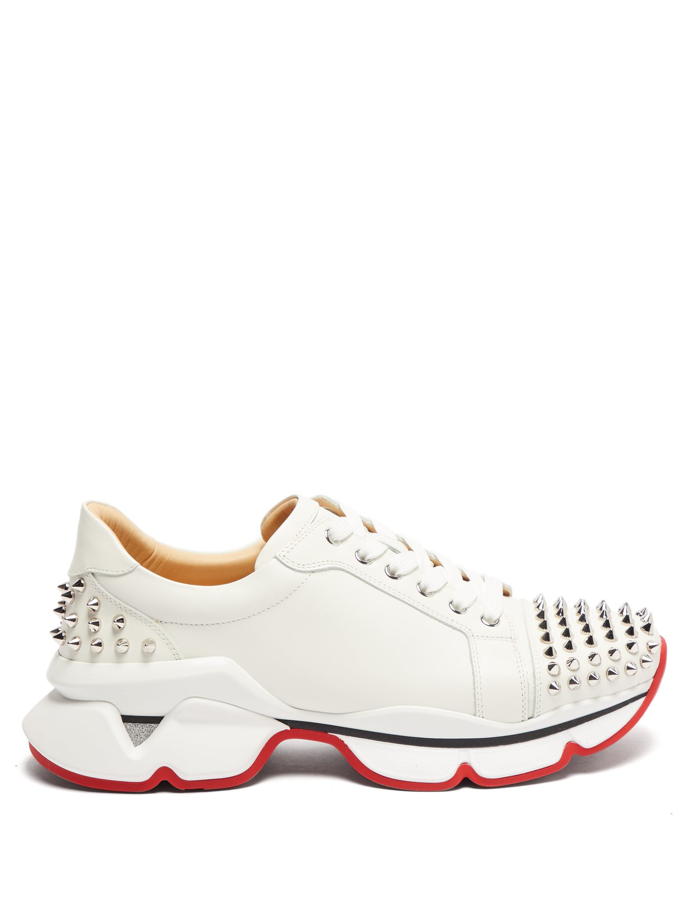 christian louboutin studded trainers