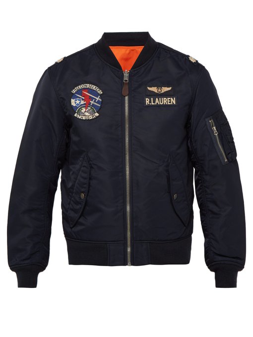 polo ralph lauren navy bomber jacket