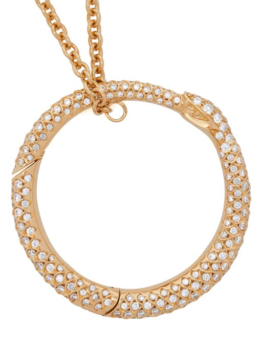 Ouroboros 18kt gold & diamond necklace | Gucci | MATCHESFASHION UK