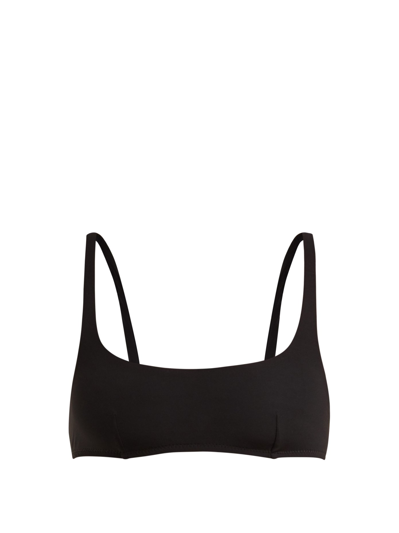 black scoop neck bikini top