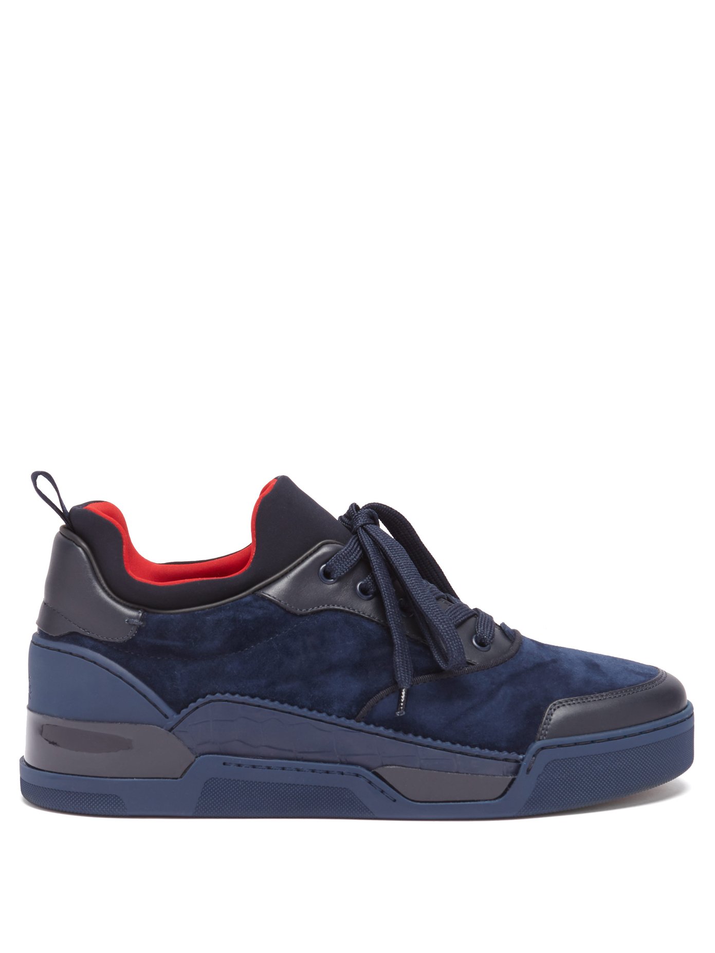 mens blue suede christian louboutin