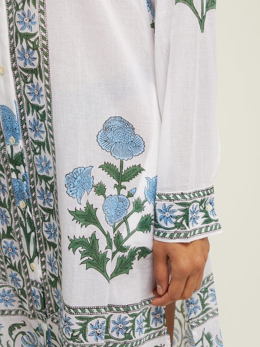 Poppy print cotton shirt dress | Juliet 
