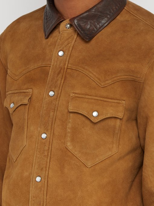 rrl shearling western shirt jacket