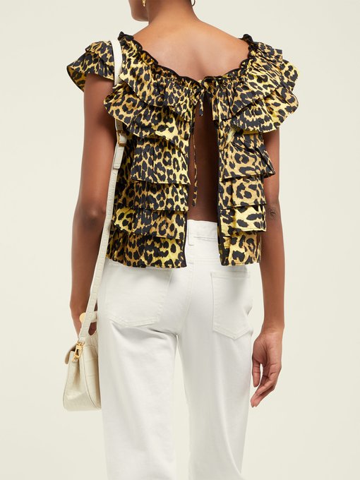 ganni bijou leopard dress