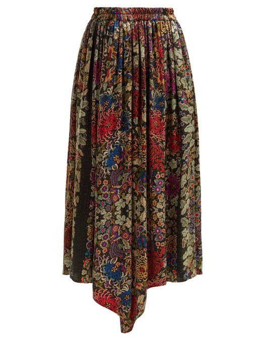 Margot floral-print silk midi skirt | By Walid | MATCHESFASHION.COM US