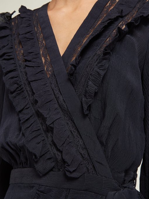 Moncur frill-trimmed silk wrap dress | Zimmermann | MATCHESFASHION US