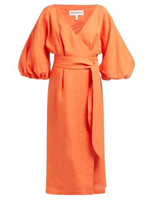 Francesca wrap hemp midi dress | Mara Hoffman | MATCHESFASHION UK