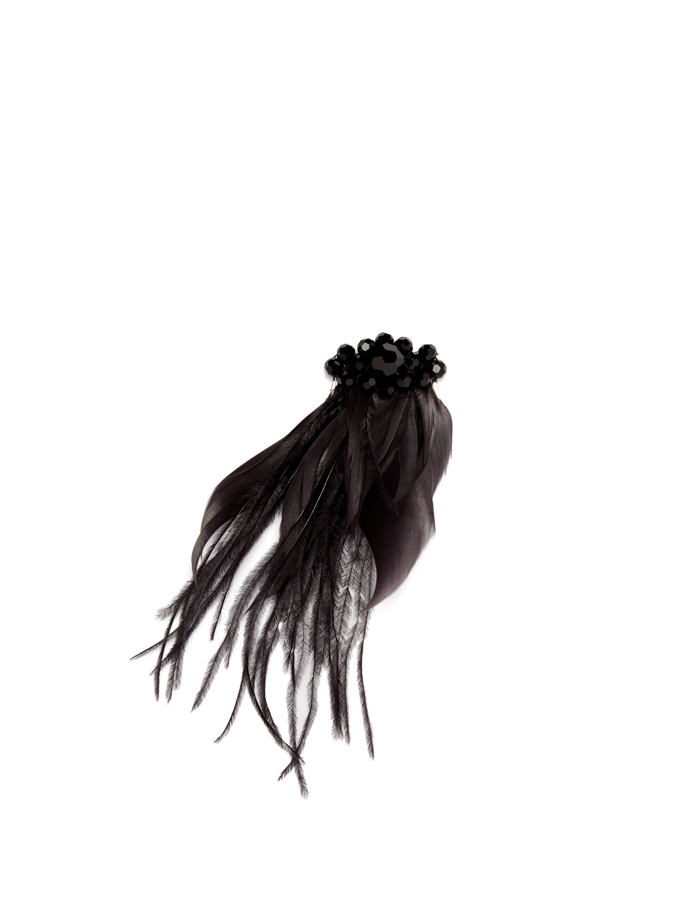 Crystal Embellished Feather Hair Clip Simone Rocha Matchesfashion Fr