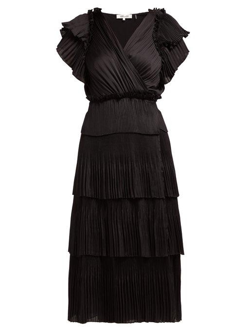 Sasha pleated tiered wrap midi dress | Diane Von Furstenberg ...