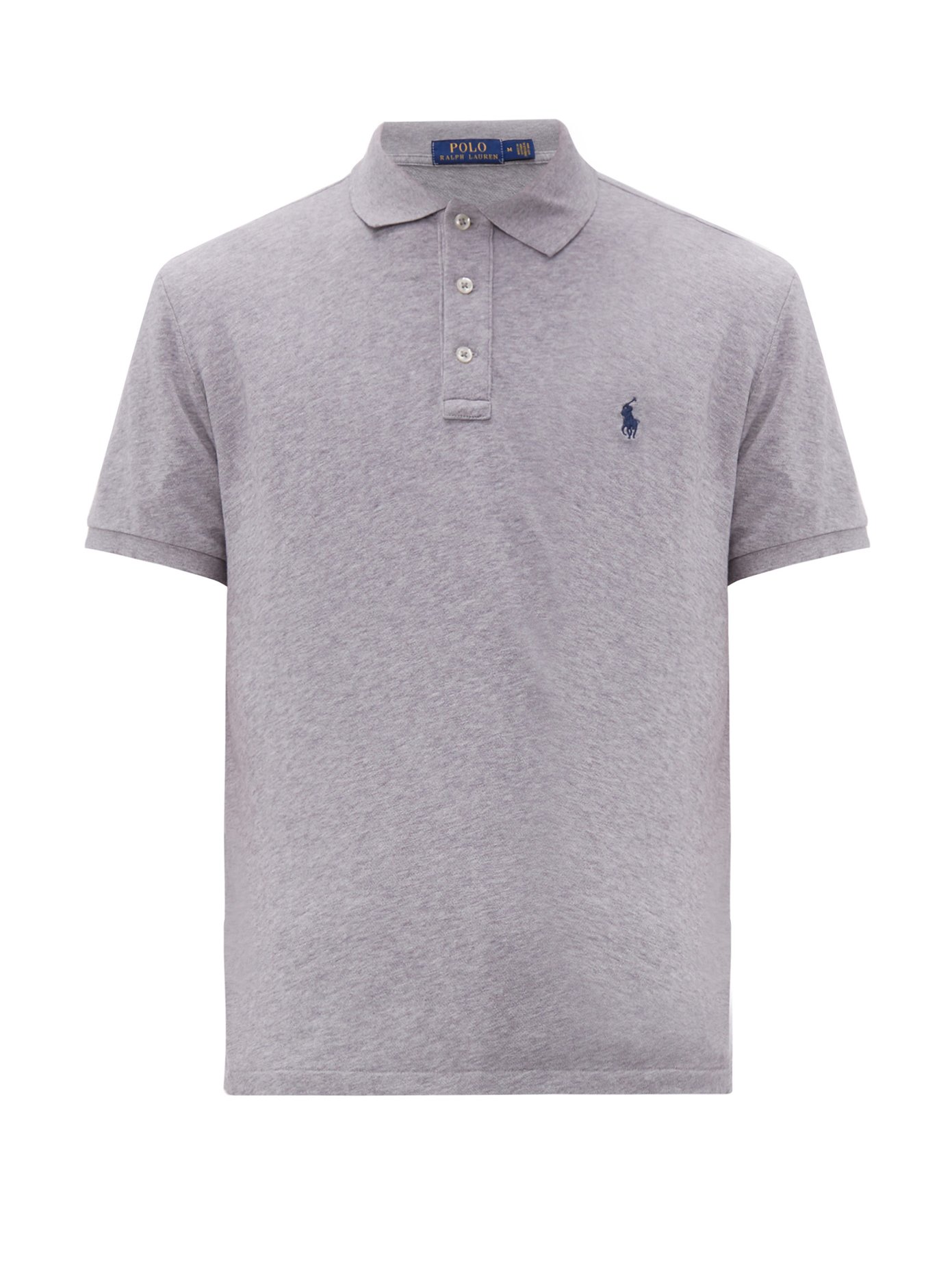 Logo-embroidered cotton-jersey polo 