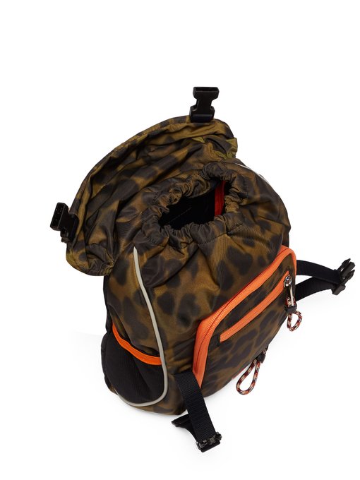 orange camo mini backpack