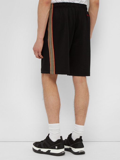 Icon-striped jersey basketball shorts 