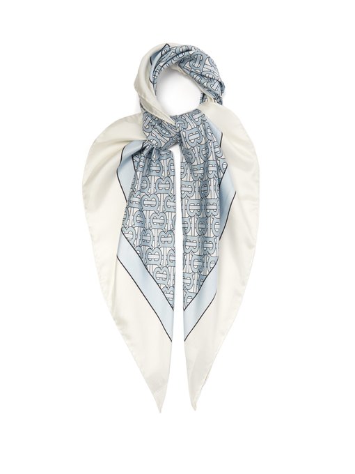 Monogram-print silk-faille scarf | Burberry | MATCHESFASHION US