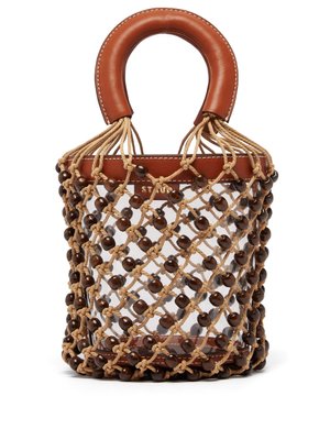 Moreau macramé & PVC bucket bag | Staud | MATCHESFASHION US