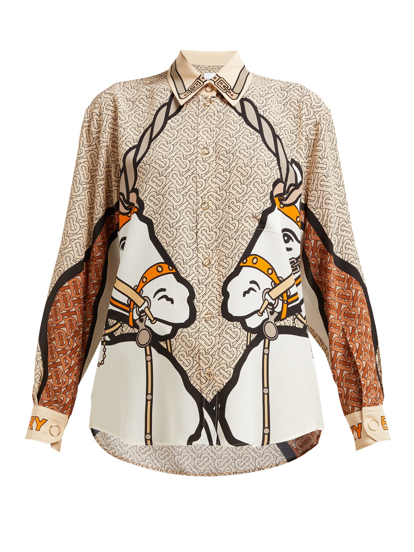 Unicorn-print silk blouse | Burberry 