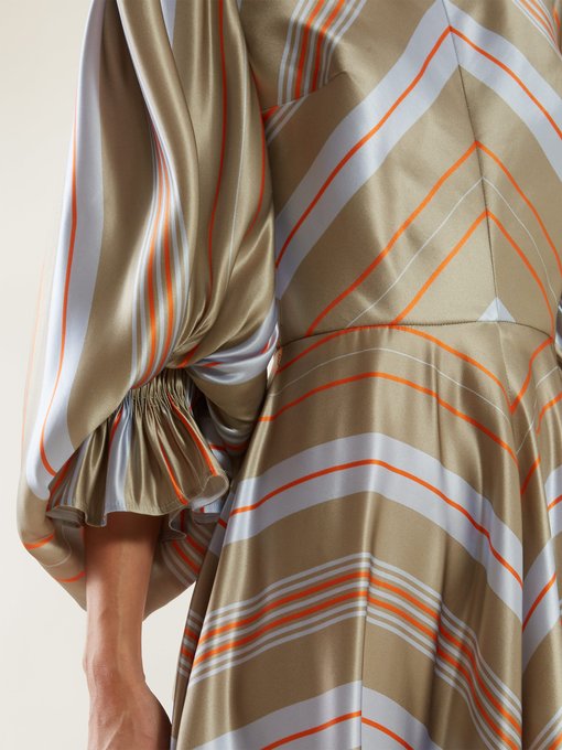 striped silk dress