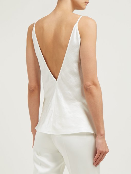 Maria V-neck linen-blend camisole | Gabriela Hearst | MATCHESFASHION US