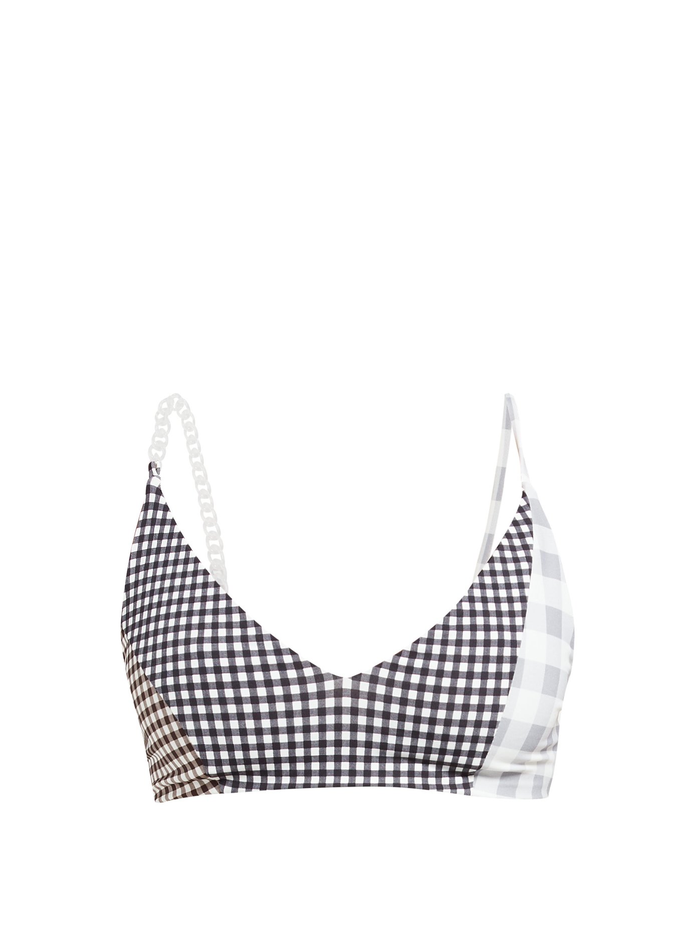 black gingham bikini top