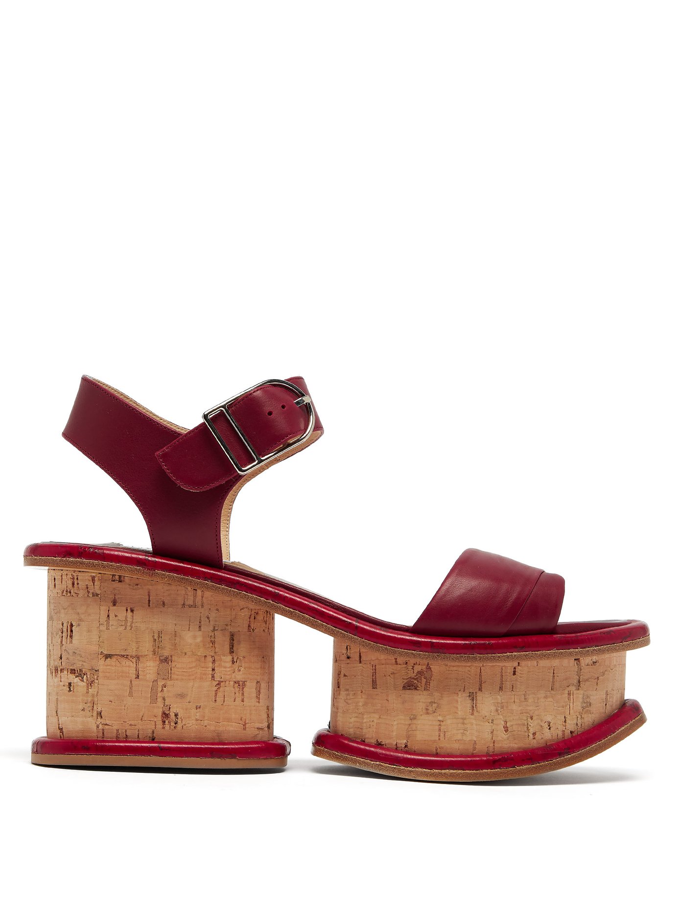 cork sandals platform