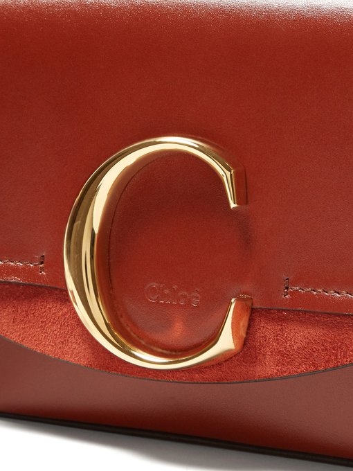 ChloÃ© The C mini leather and suede shoulder bag