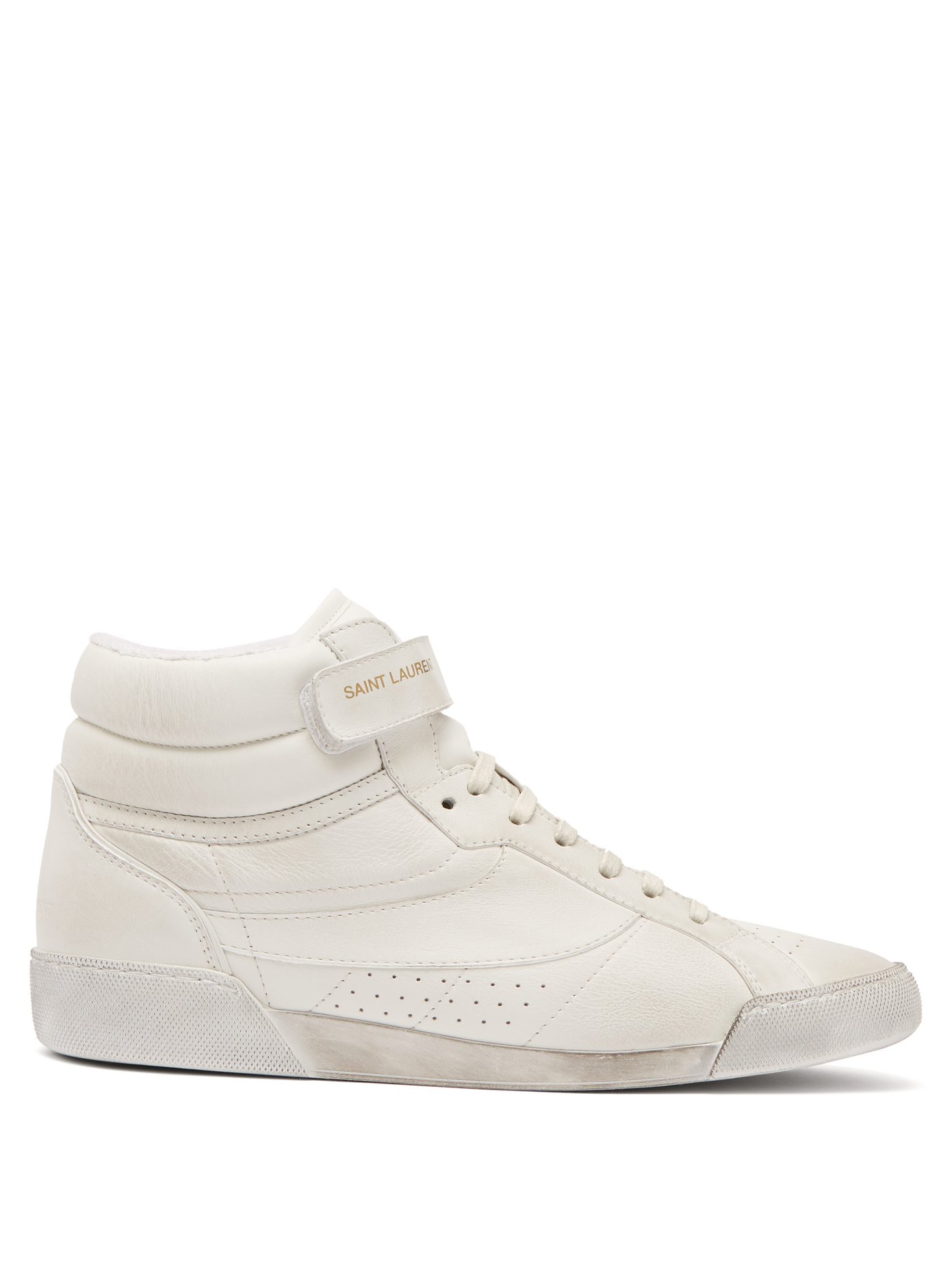 Lenny high-top leather trainers | Saint 