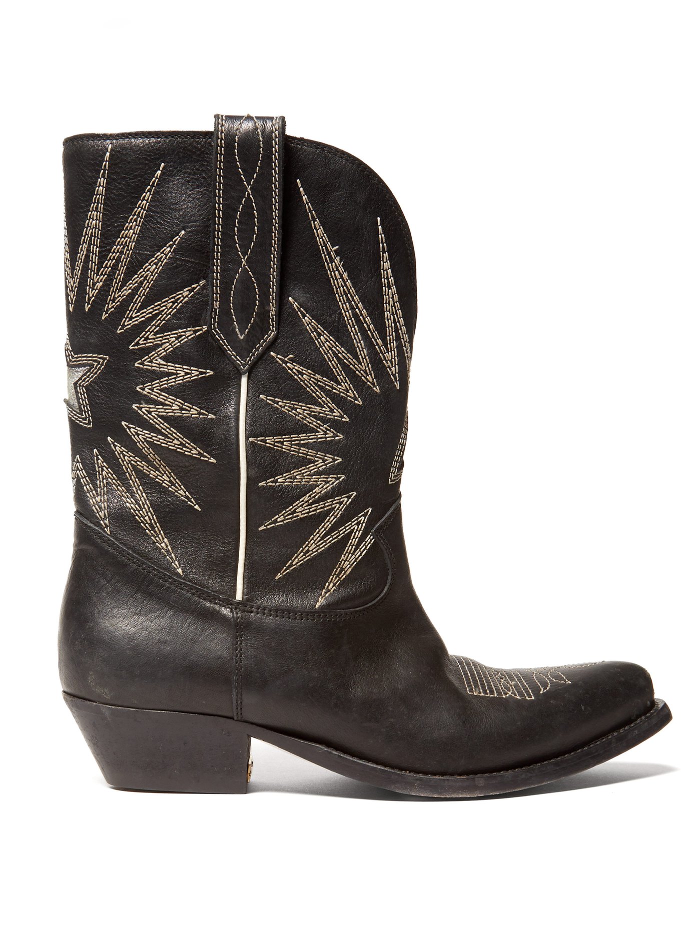 star embroidered boots