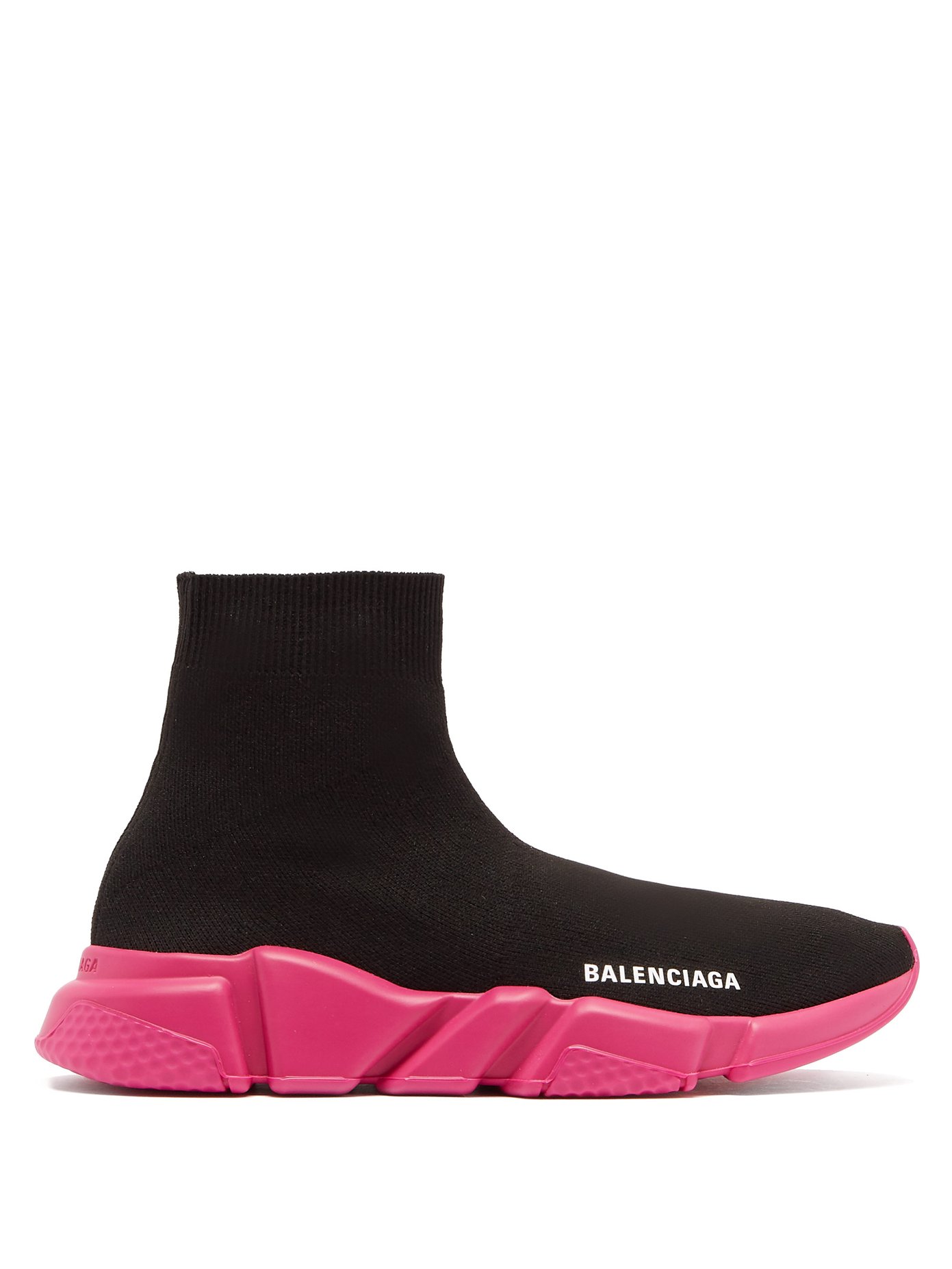 balenciaga pink sock boots