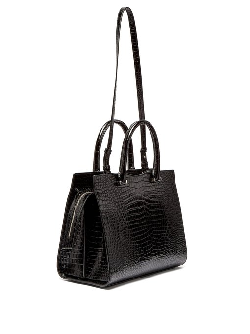 Uptown crocodile-effect leather bag | Saint Laurent | MATCHESFASHION UK