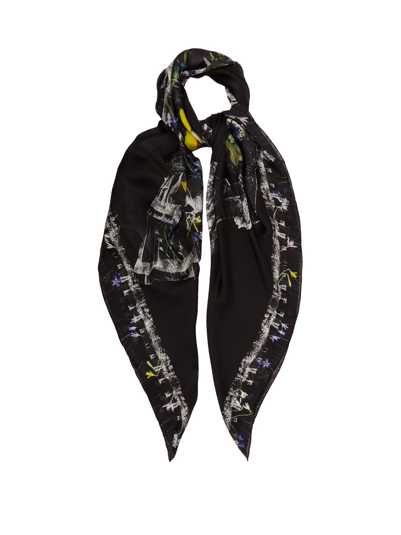 Ophelia floral-print silk scarf 
