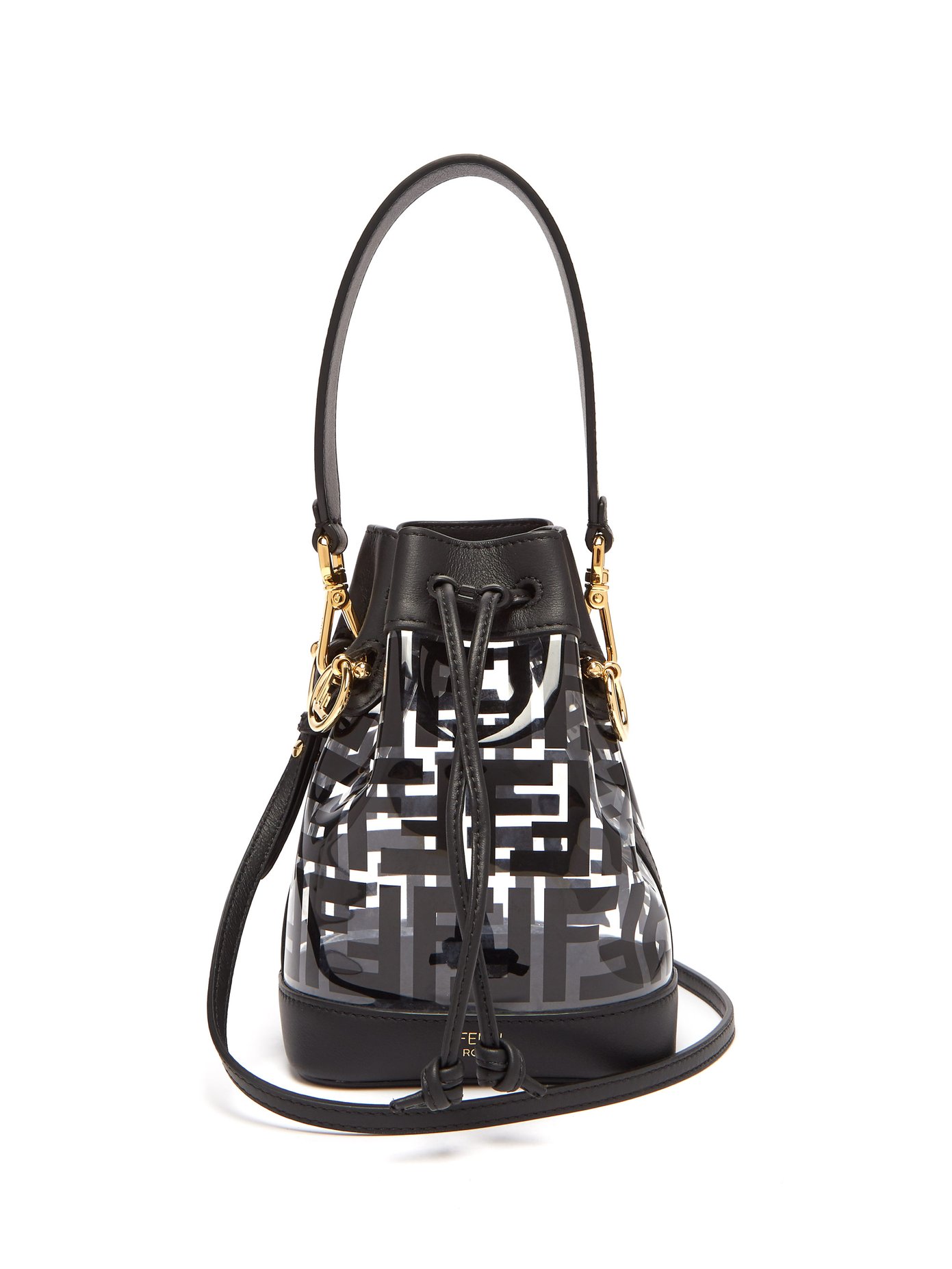 fendi clear bucket bag