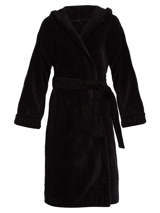versace hooded robe