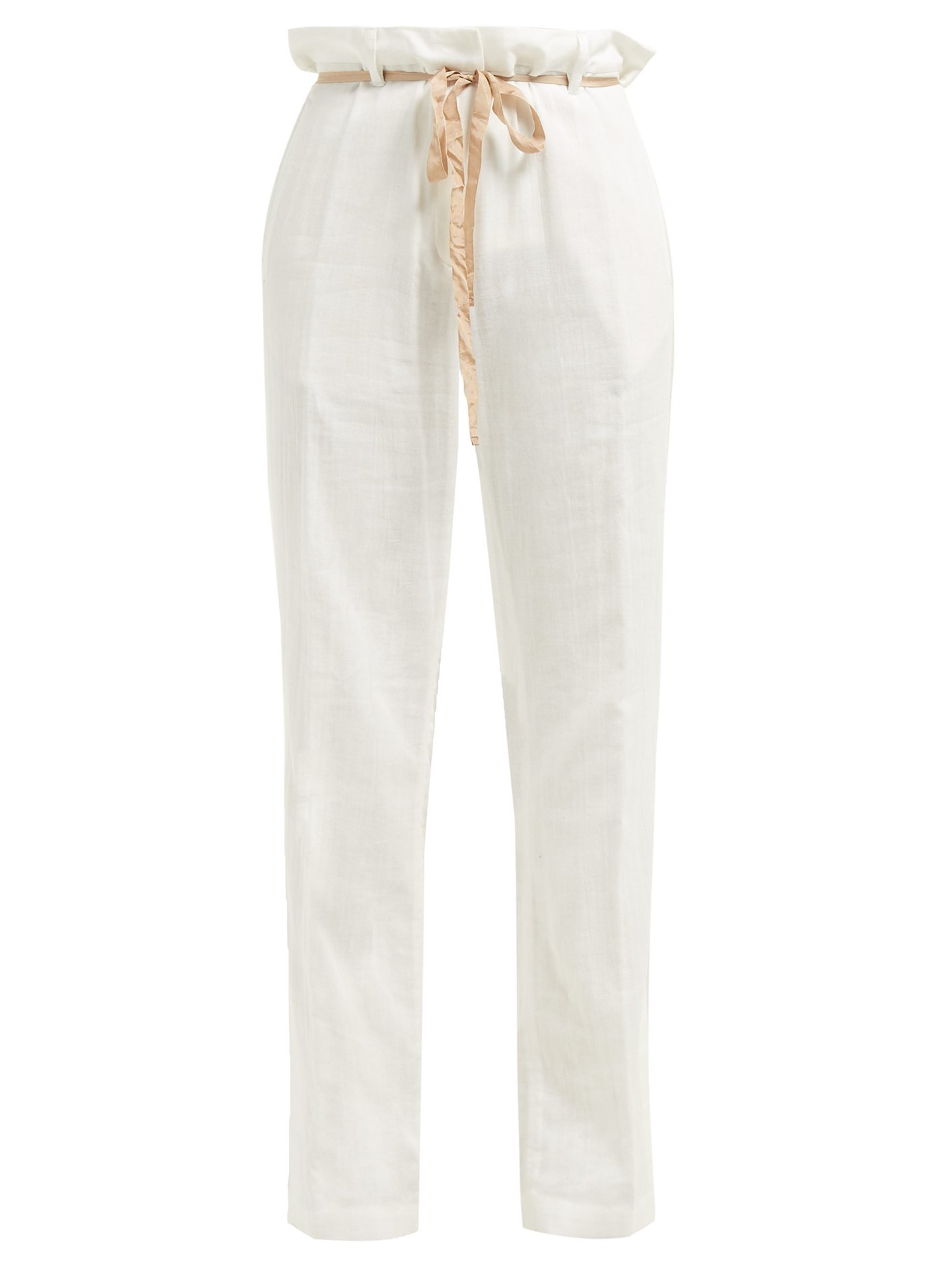 tailored cotton trousers