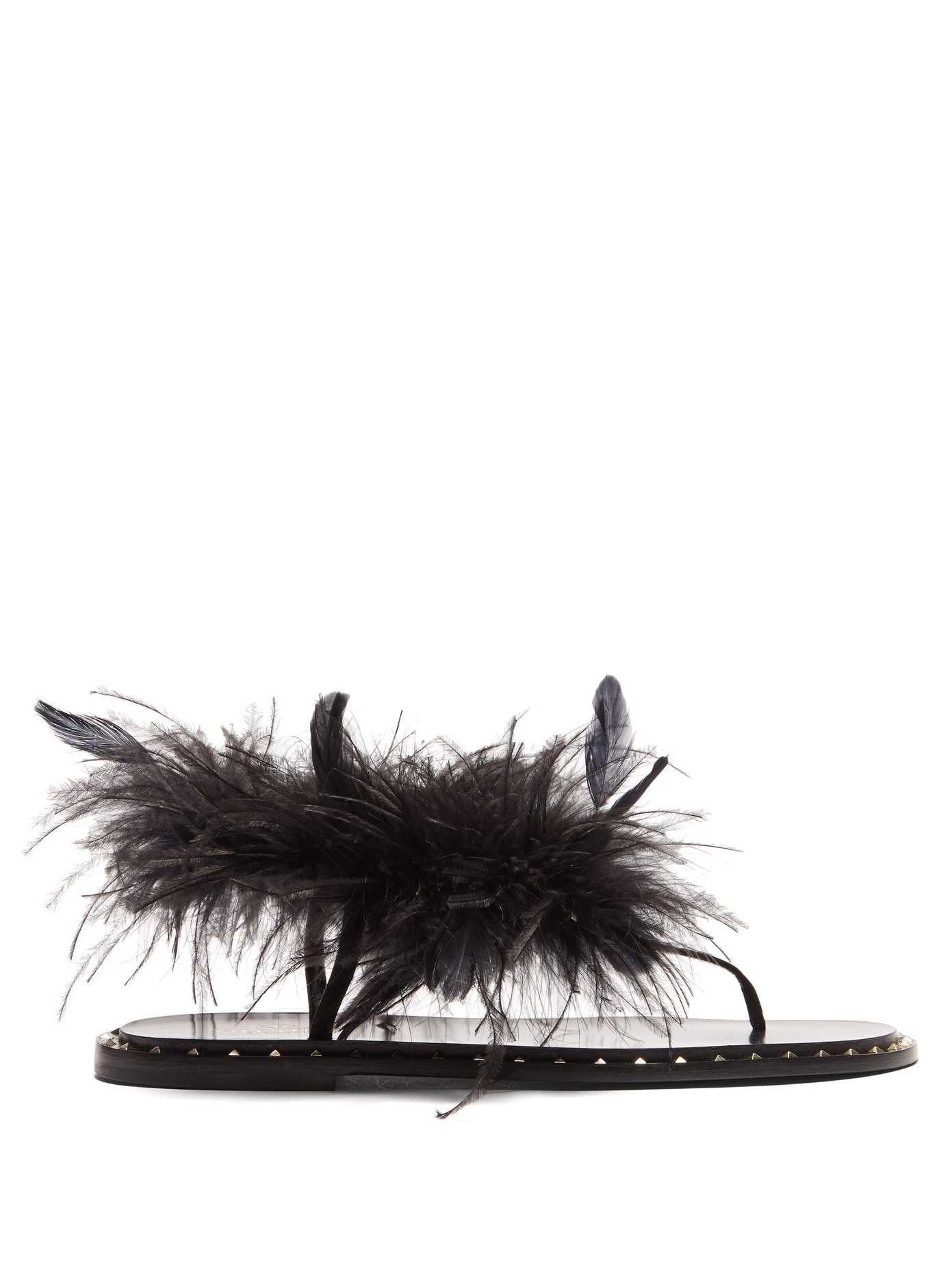 valentino feather sandals
