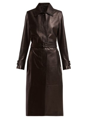 Single-breasted leather coat | Bottega Veneta | MATCHESFASHION KR