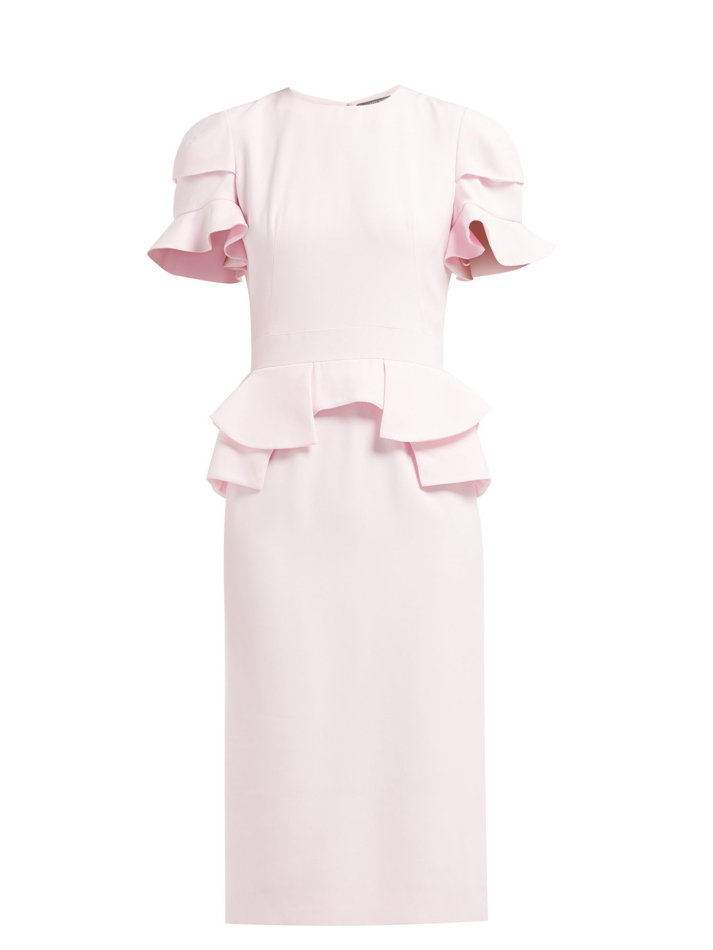 Peplum-waist crepe dress | Alexander 