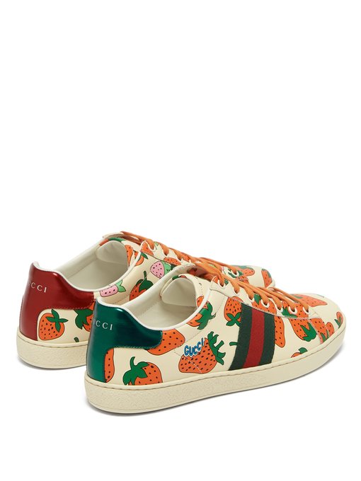 New Ace Strawberry-print low-top 