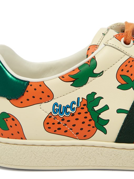 gucci strawberry trainers