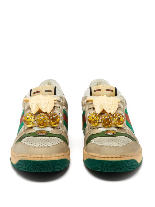 gucci gold trainers