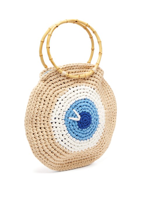 evil eye crochet bag