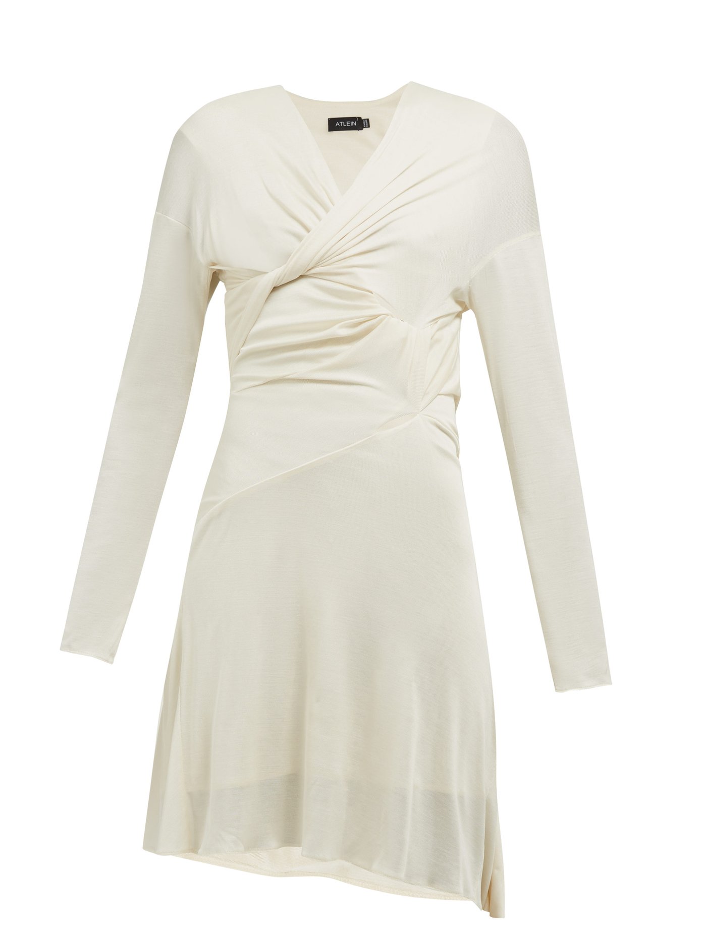 Draped silk-jersey dress | Atlein 